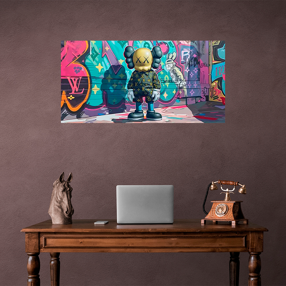 Street Couture Bearbrick Canvas Art - Chic Urban Style for Contemporary Decor