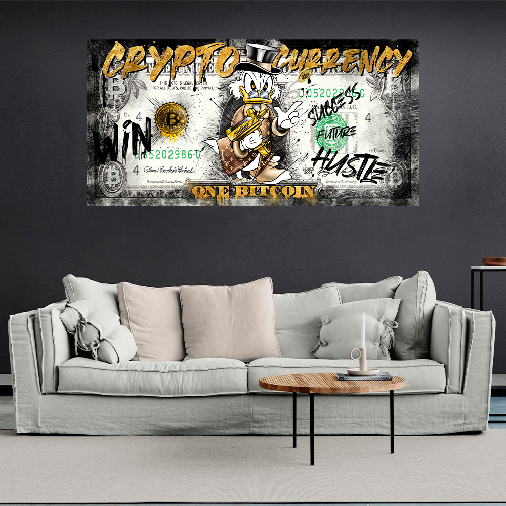 Luxury Money Art Canvas — Scrooge McDuck Crypto