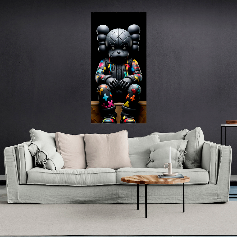 Sleek Bearbrick Canvas Art - Modern Urban Aesthetic for Stylish Spaces