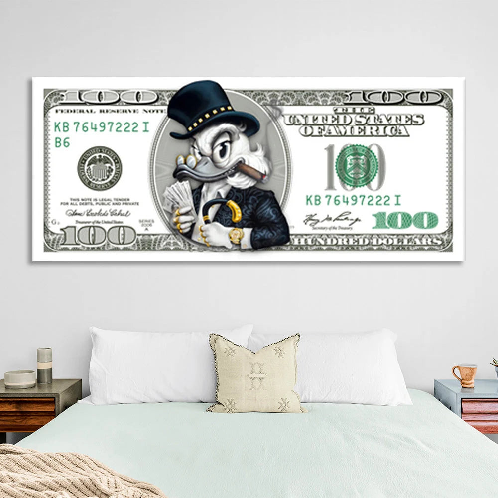 Inspirierender Kunstdruck auf Leinwand „Scrooge“ für 100 $