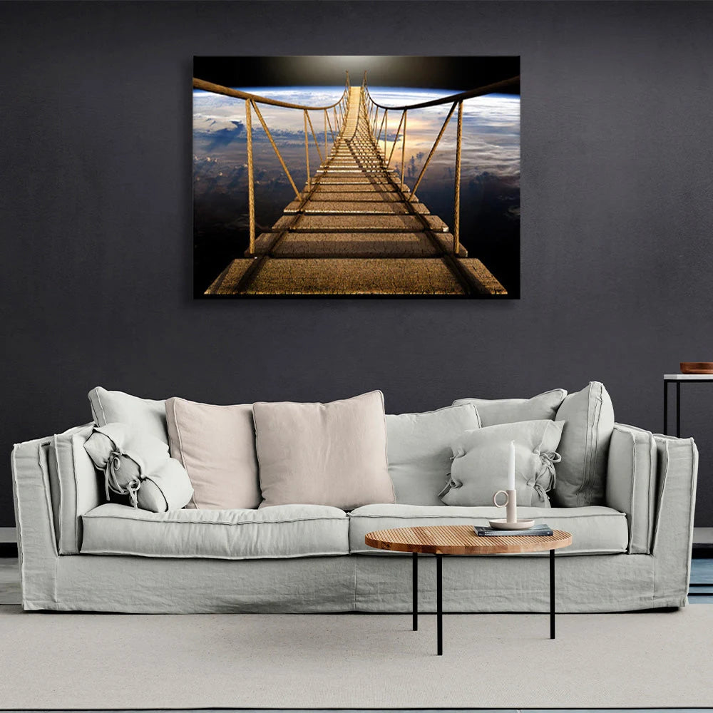 Leinwandbild „Eine Brücke über den Planeten“