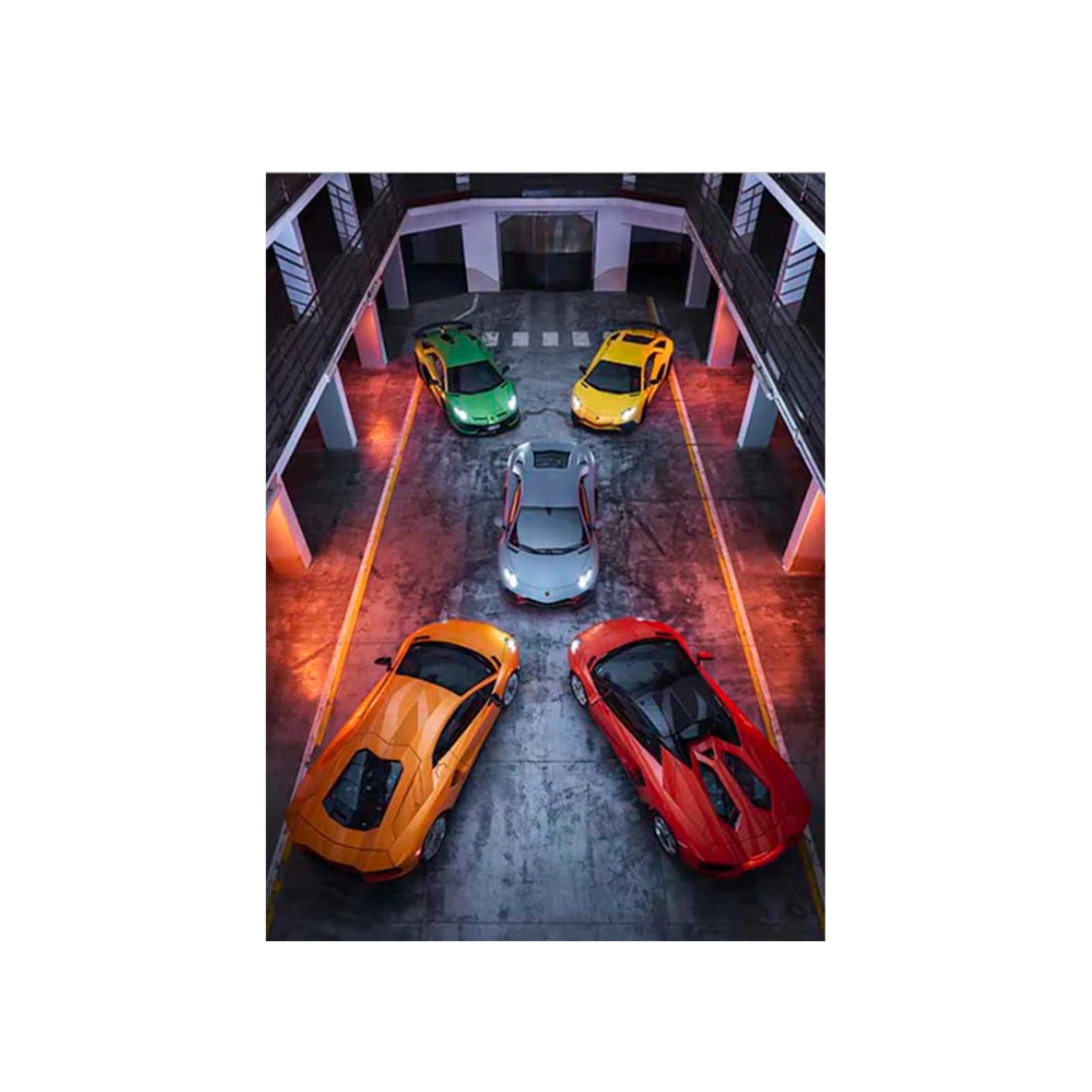 Leinwandbild „5 Autos Lamborghini“