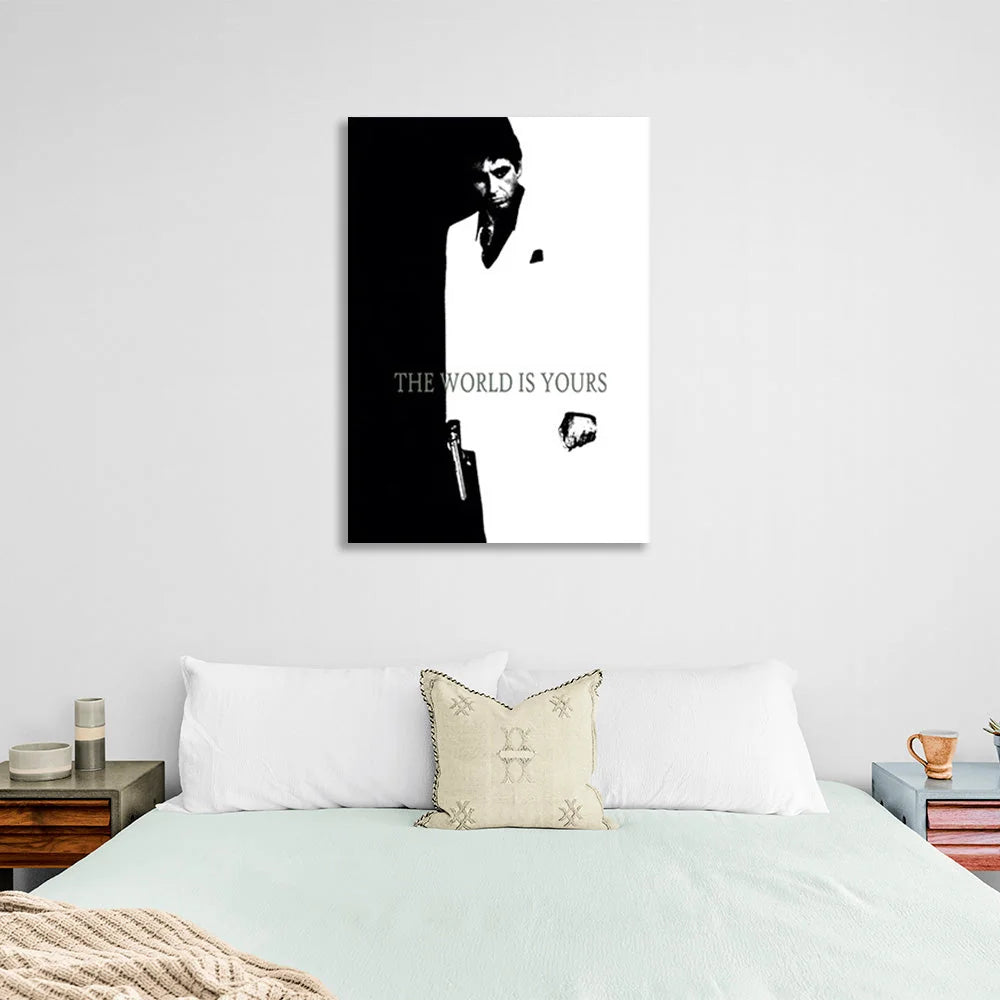 Kunstdruck auf Leinwand „Ein Mann in Schwarzweiß“