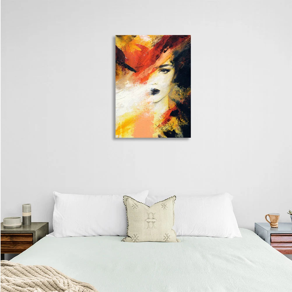 Leinwandbild „Eine Frau in Farben“