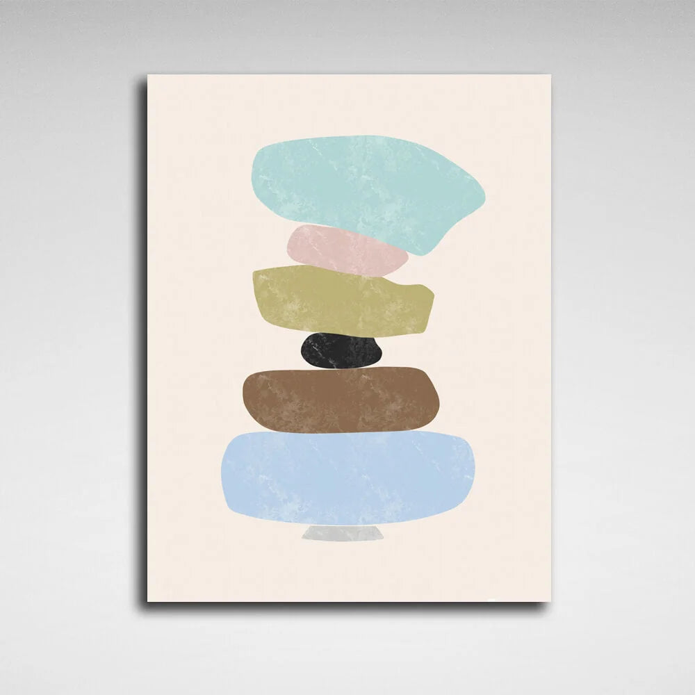 Abstraction Cairn Canvas Wall Art Print