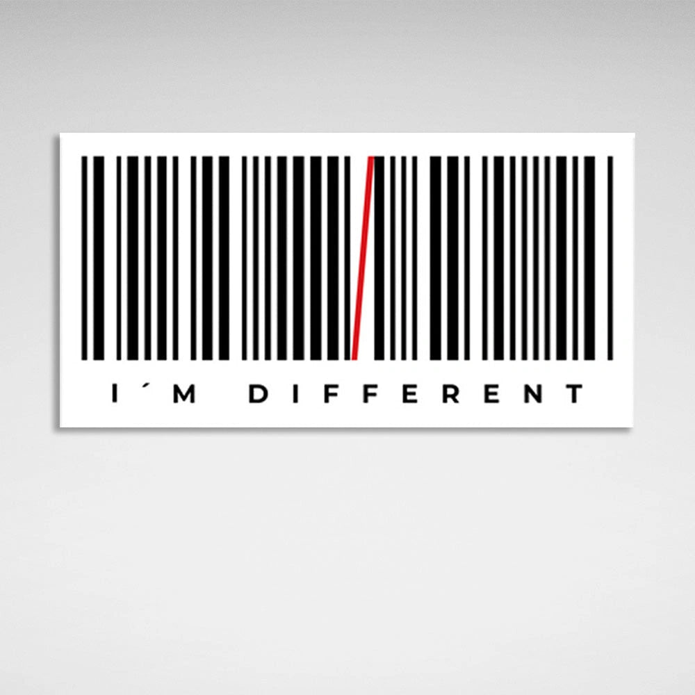 Strichcode mit der Aufschrift Motivierende Leinwandbild