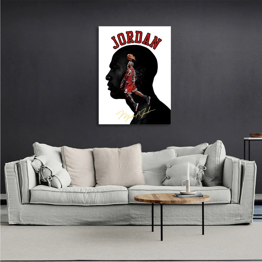 Leinwandbild „Basketballspieler Michael Jordan“