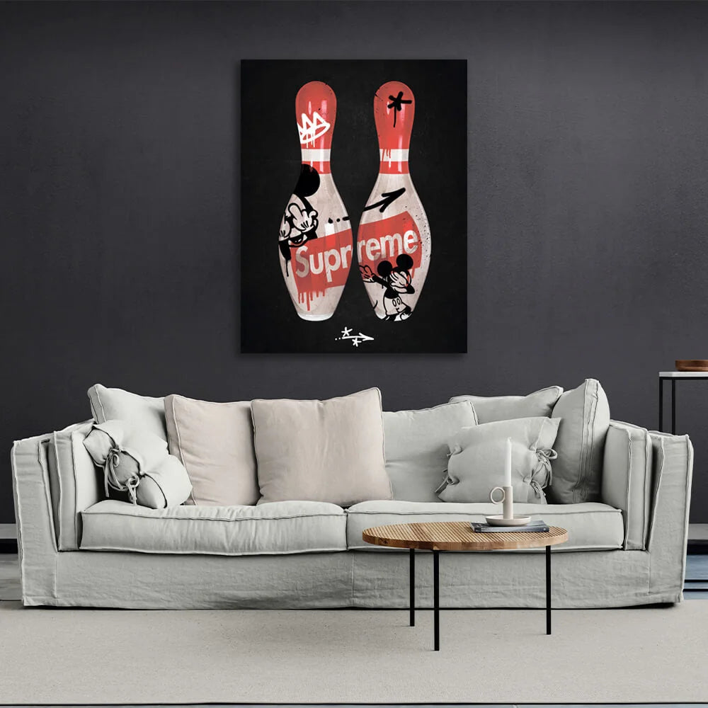 Leinwandbild „Bowling Pin Mickey“