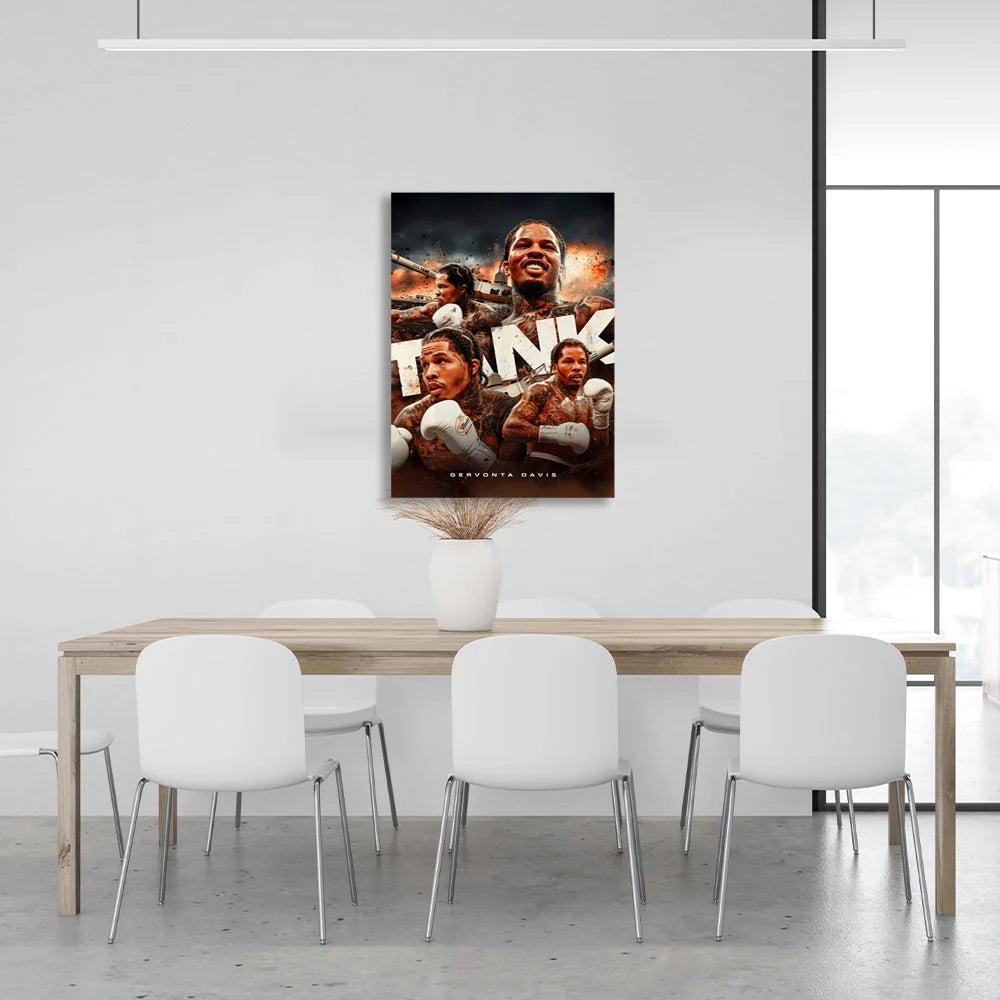 Kunstdruck auf Leinwand, Boxer Jervonta Davis