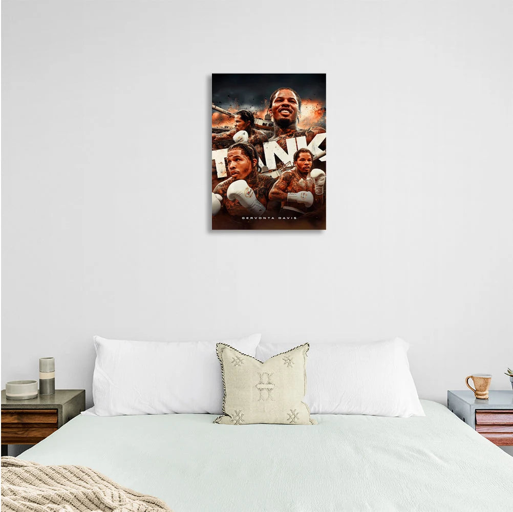 Kunstdruck auf Leinwand, Boxer Jervonta Davis