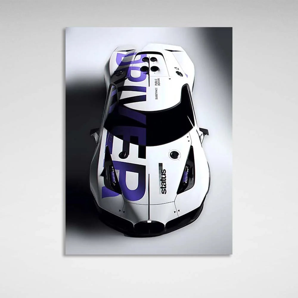 Leinwandbild „Bugatti – Weißes Auto“