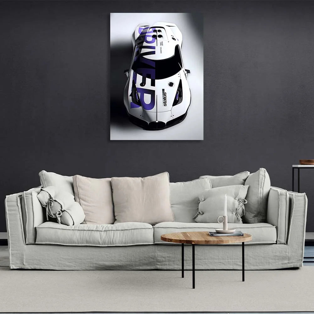 Leinwandbild „Bugatti – Weißes Auto“