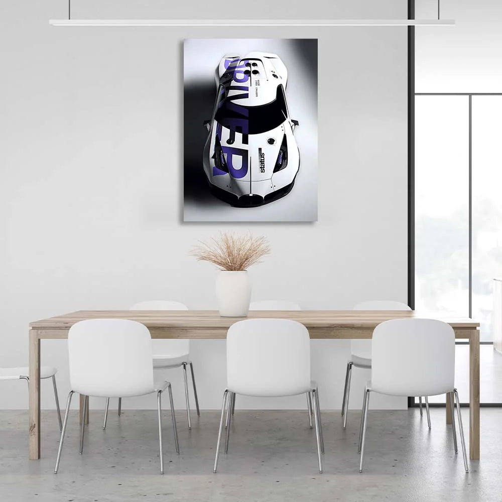 Leinwandbild „Bugatti – Weißes Auto“