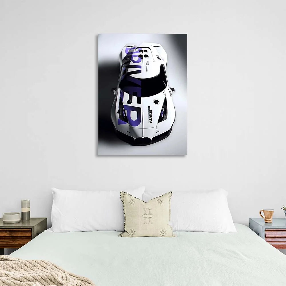 Leinwandbild „Bugatti – Weißes Auto“