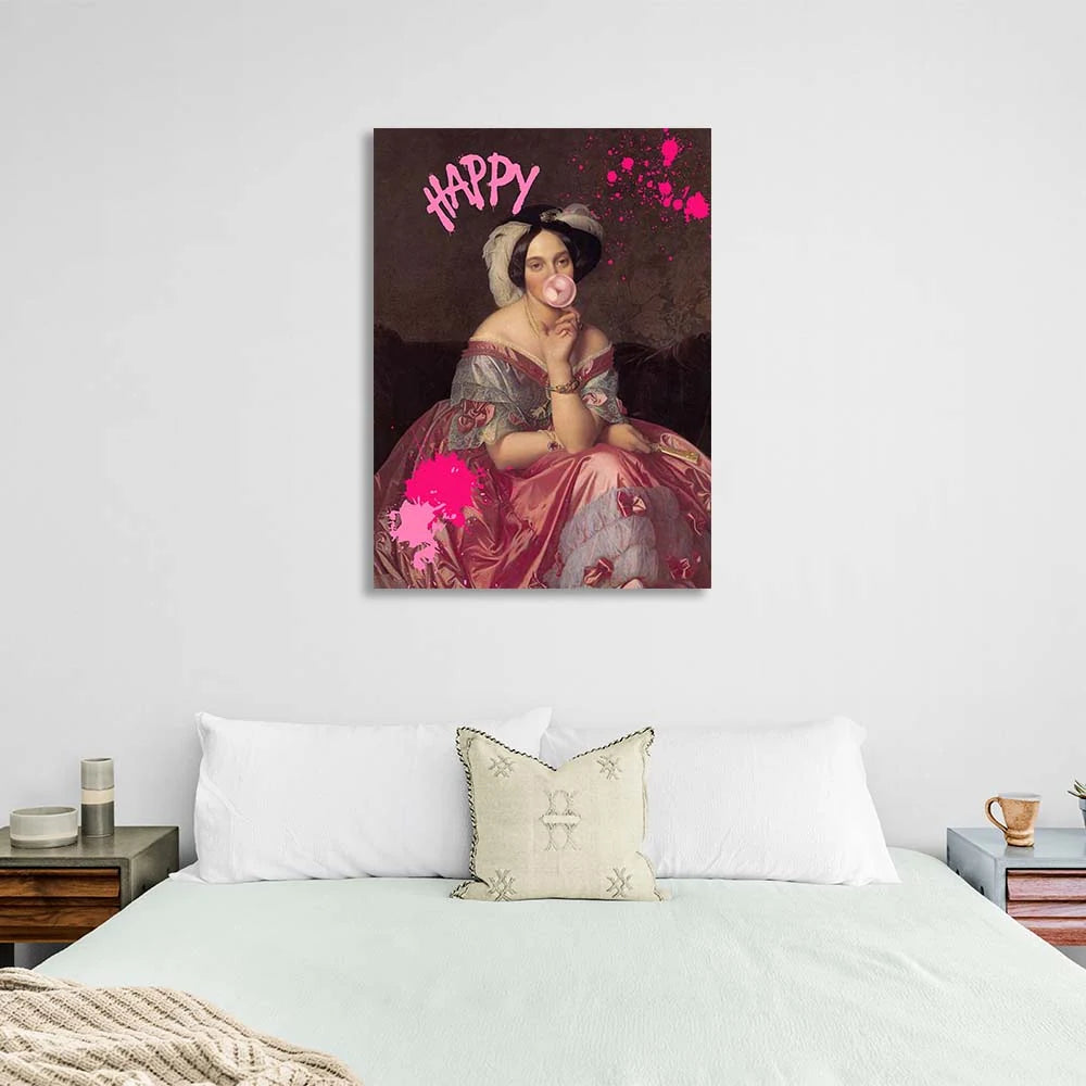 Canvas Wall Art Print Baroness Betty de Rothschild. Happy