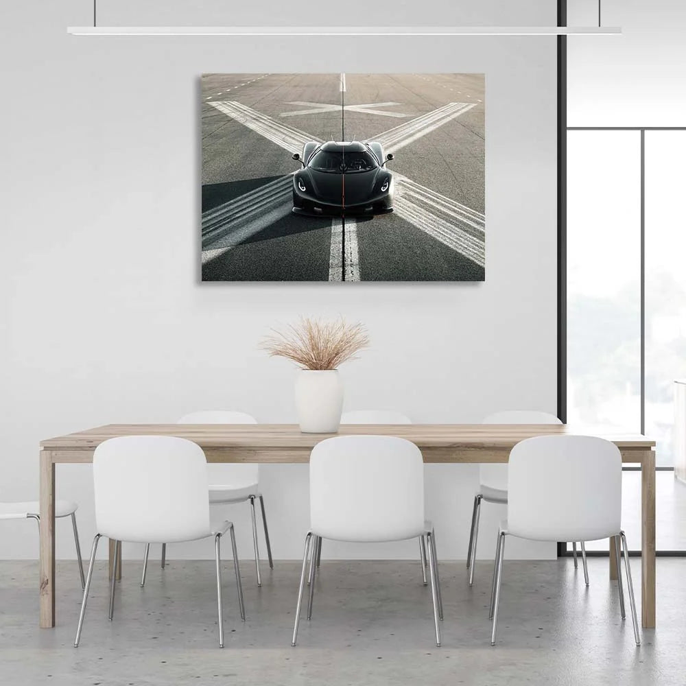 Leinwandbild, Wandbild, Auto, Koenigsegg Jesko, Absolut Schwarz