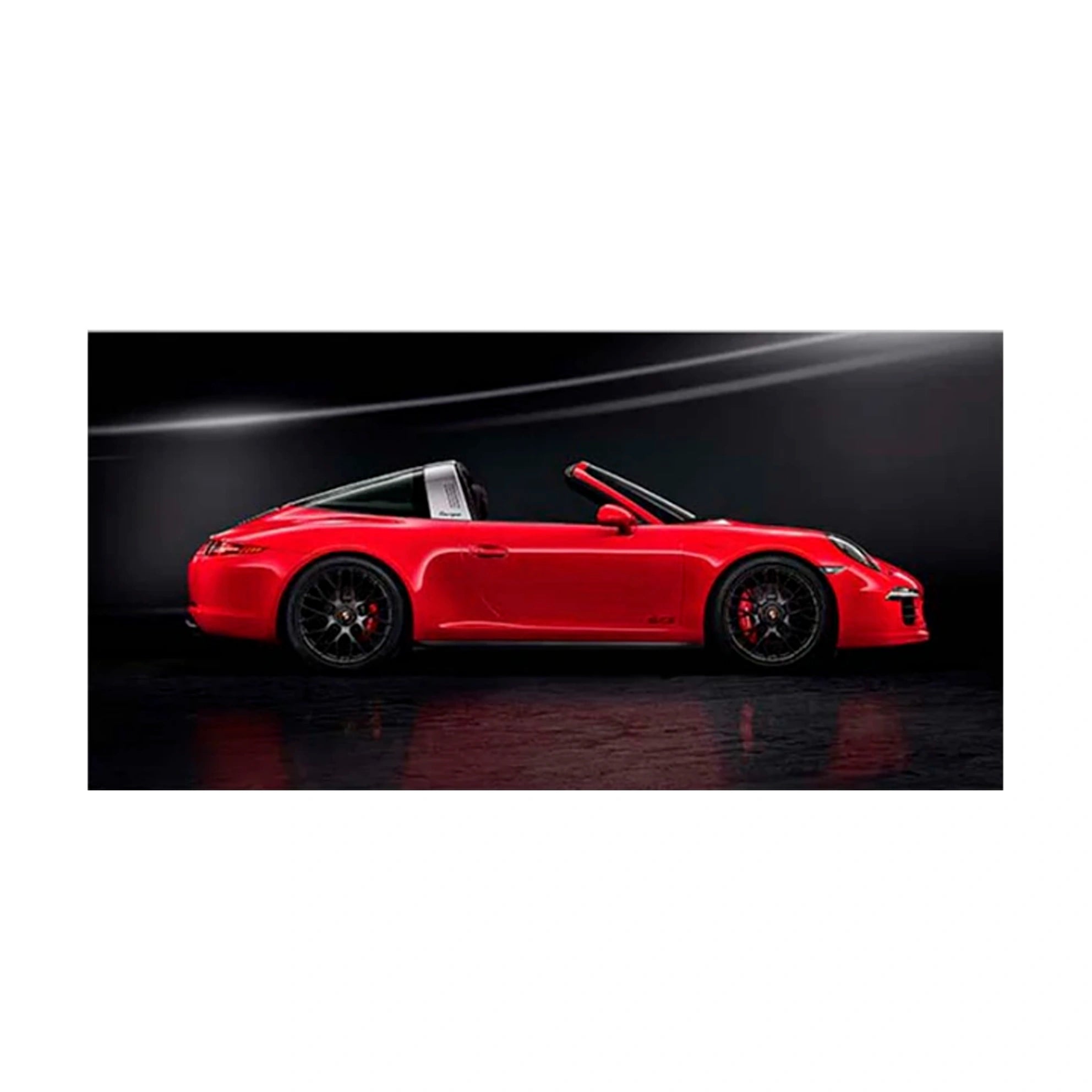Canvas Wall Art Print Car Red Porsche 911 Targa 4 GTS