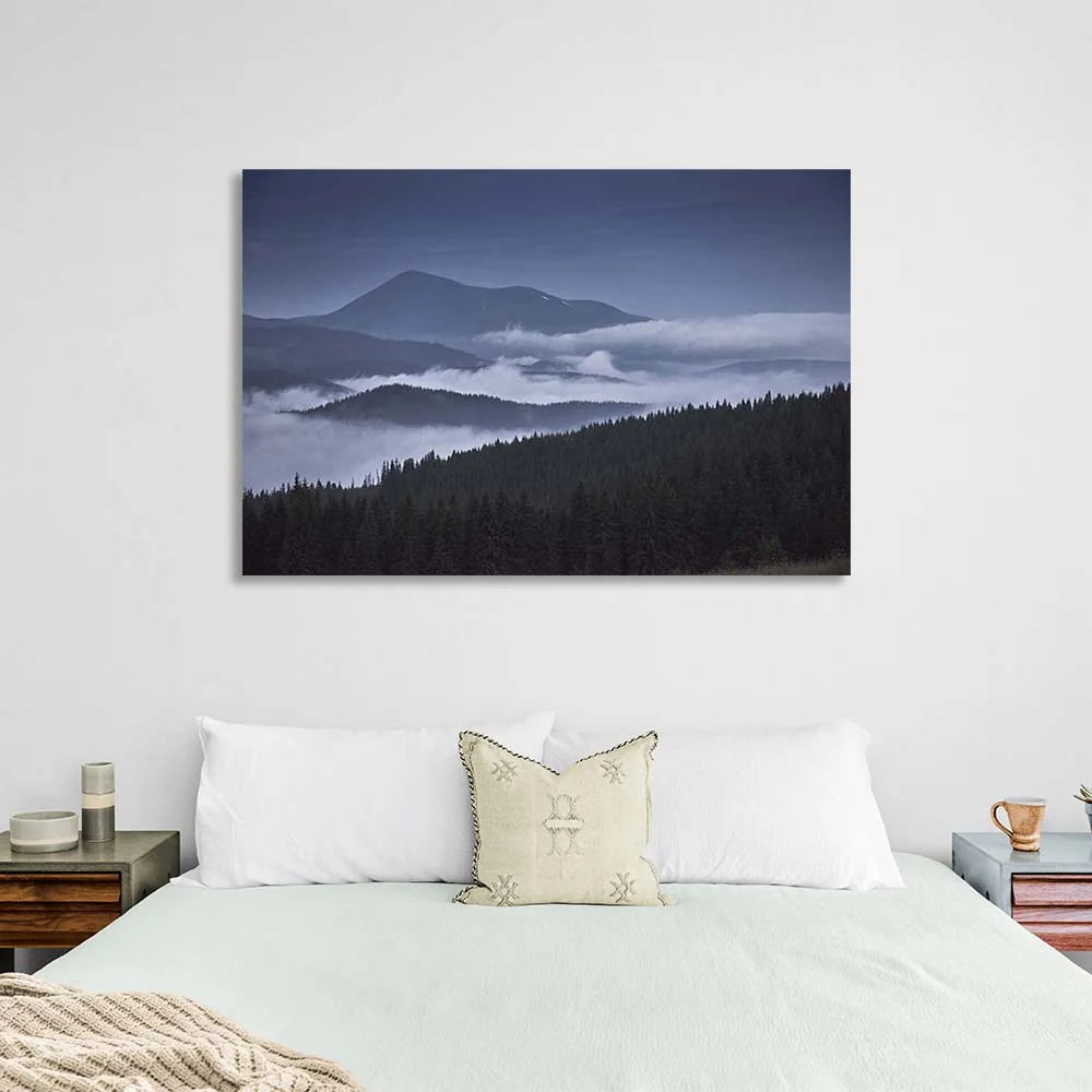 Leinwandbild Nebel über den Karpaten