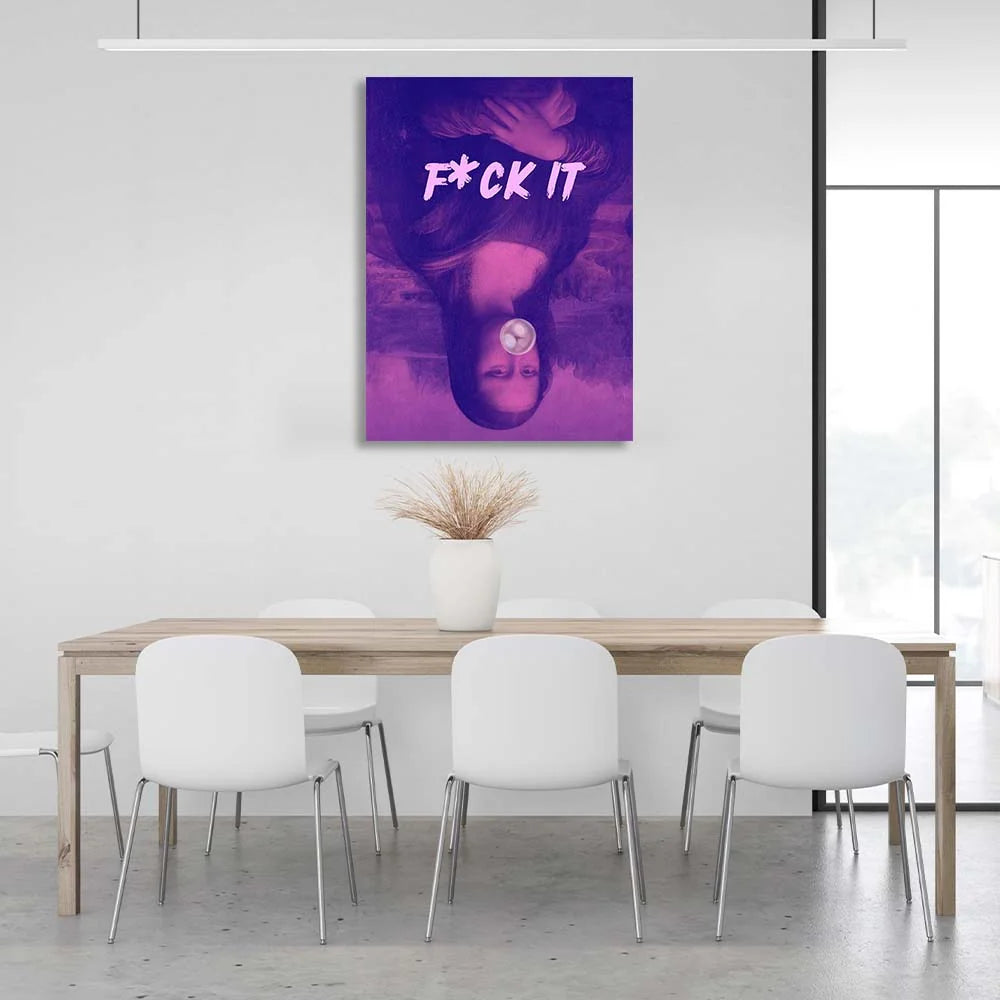 Leinwandbild, umgedrehte Mona Lisa