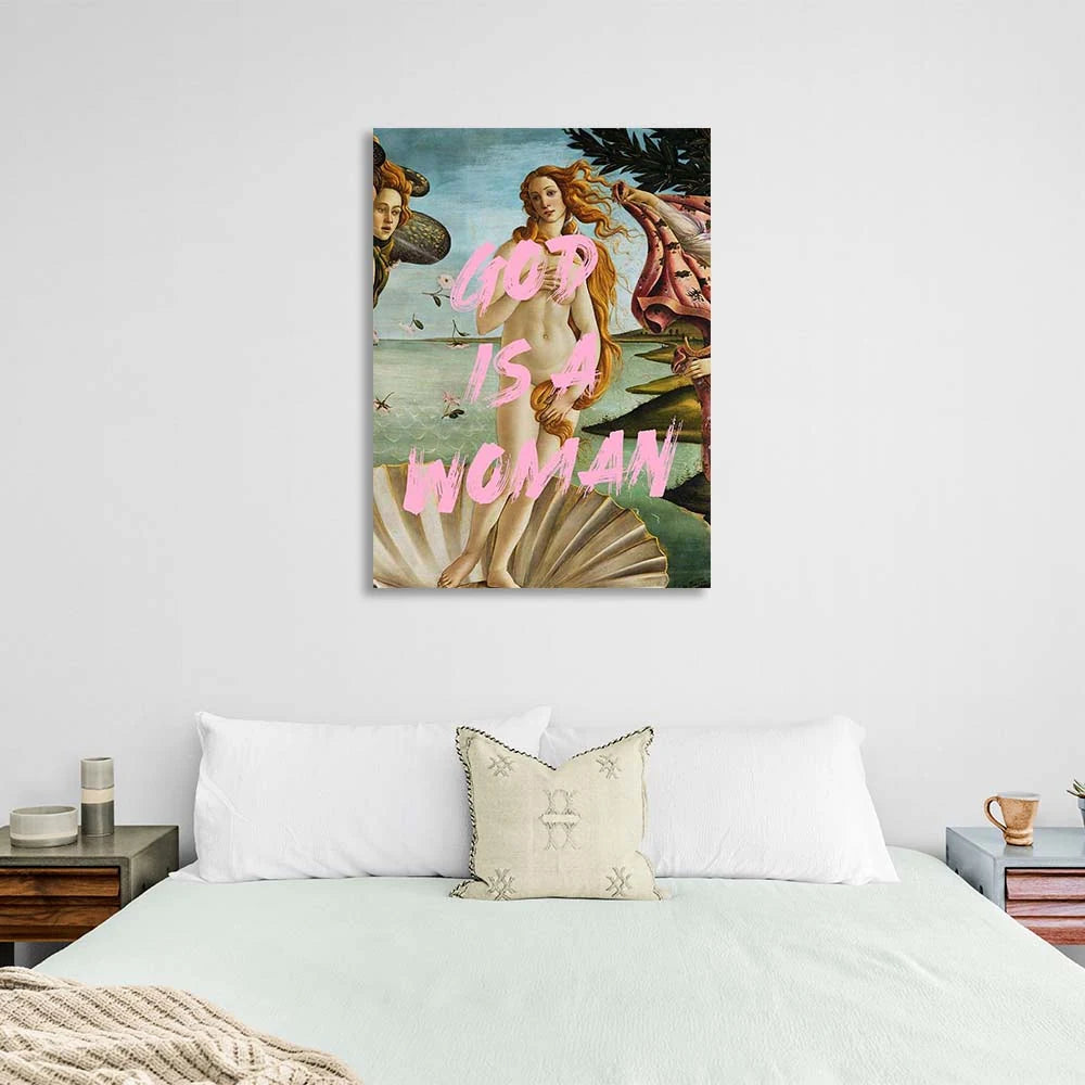 Kunstdruck auf Leinwand ist eine Frau