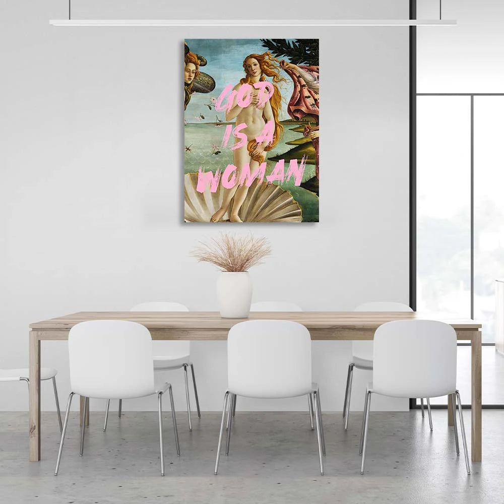 Kunstdruck auf Leinwand ist eine Frau