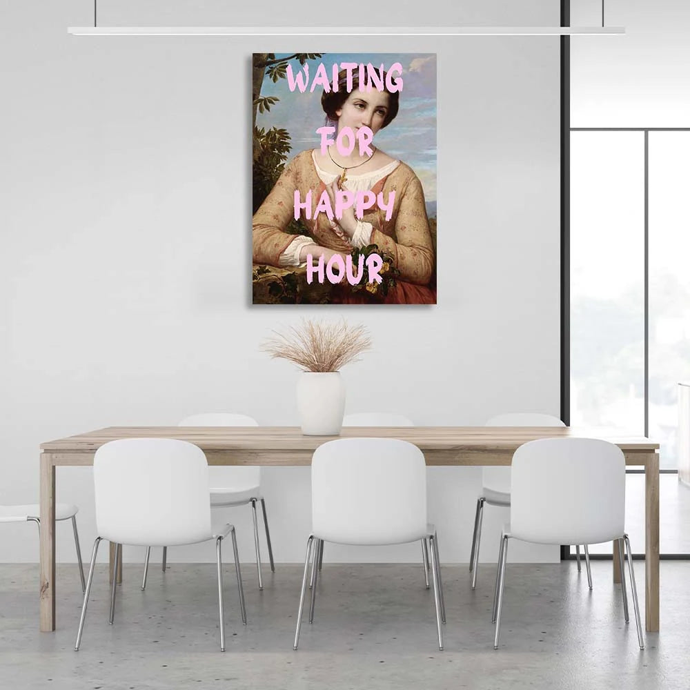 Leinwandbild „Warten auf die Happy Hour“