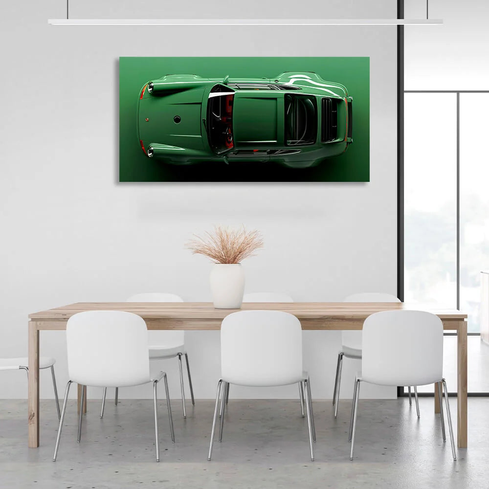 Leinwandbild, Motiv: Porsche 911, Grün