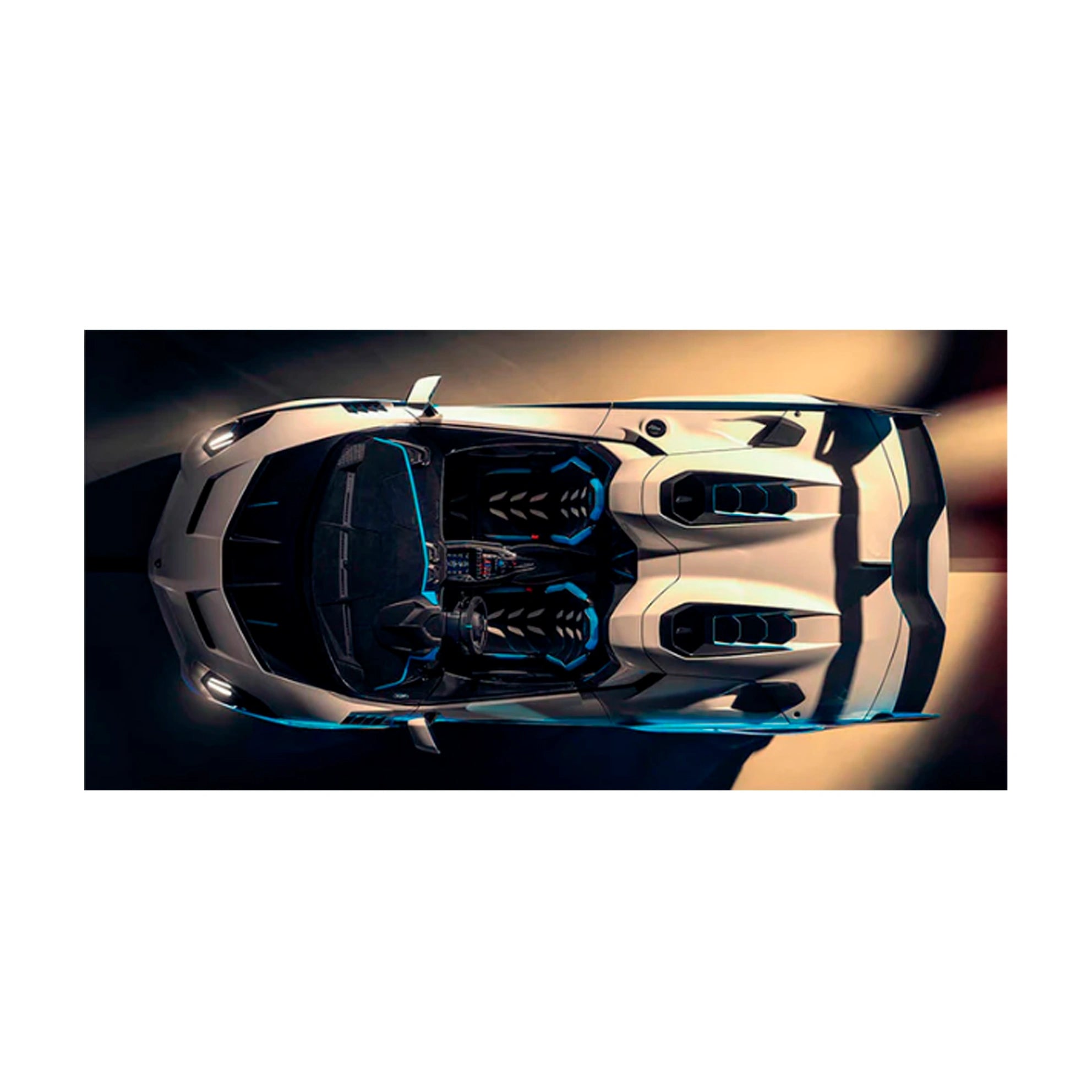 Leinwandbild, Motiv: Lamborghini, Weiß