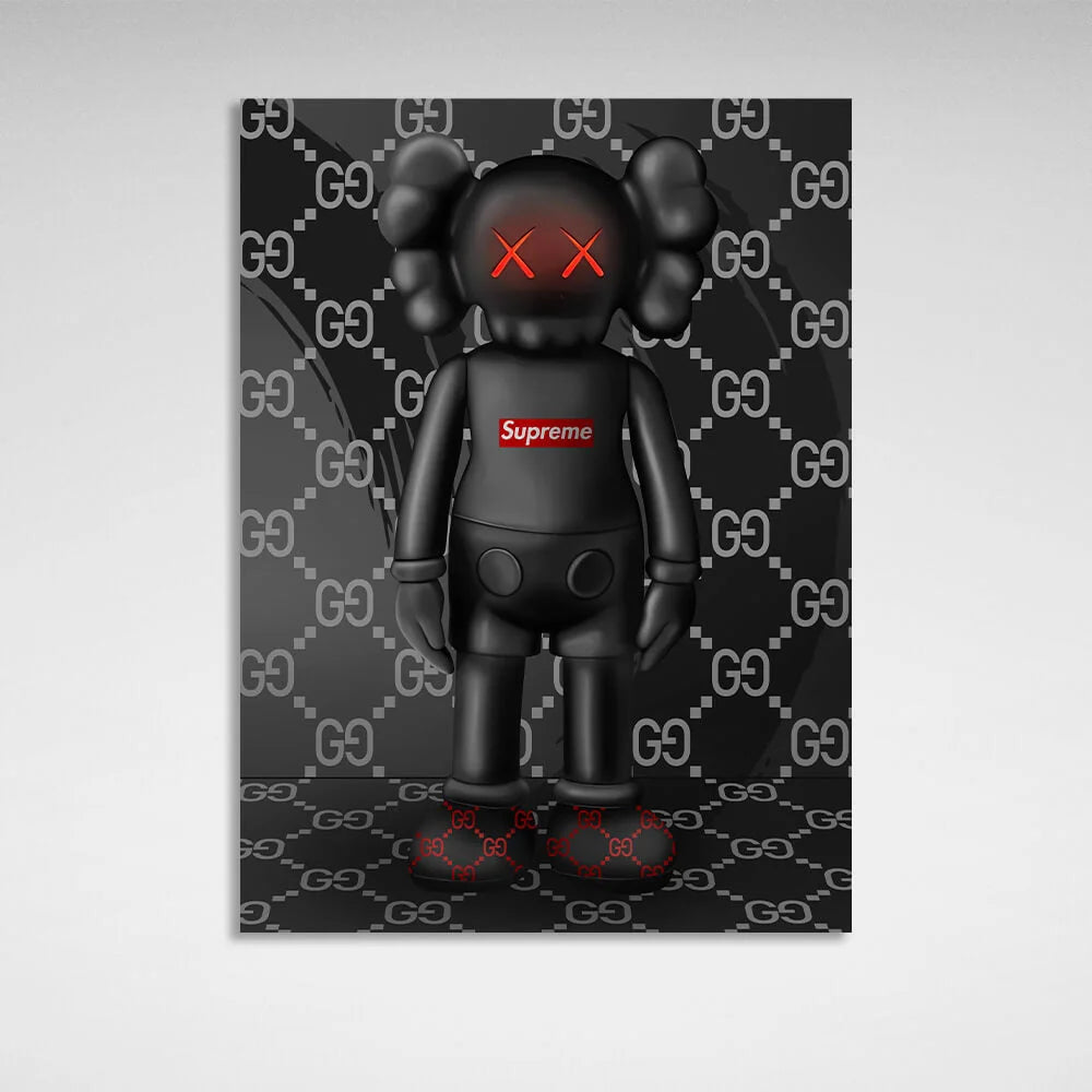 Puppe KAWS Suprim Gucci CANVAS Wand kunstdruck