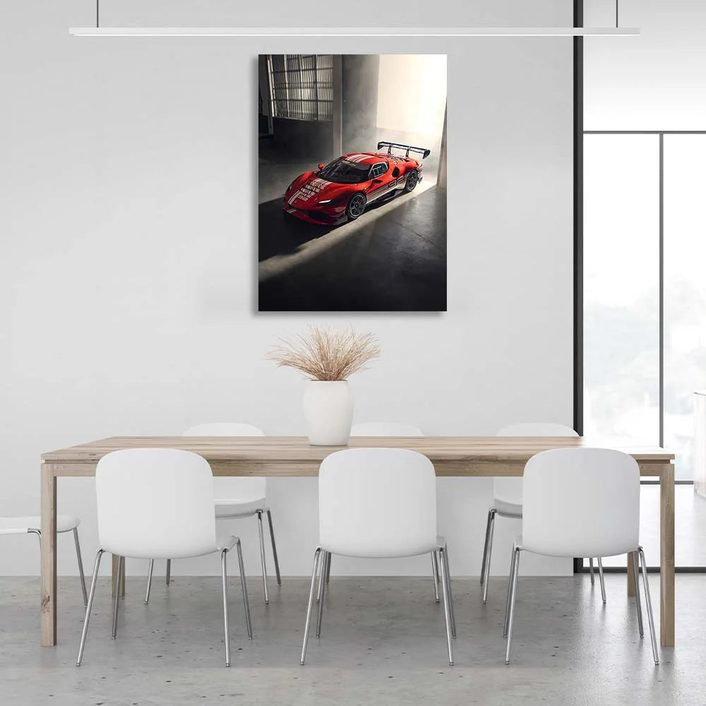 Ferrari 296 Challenge Leinwand-Kunstdruck