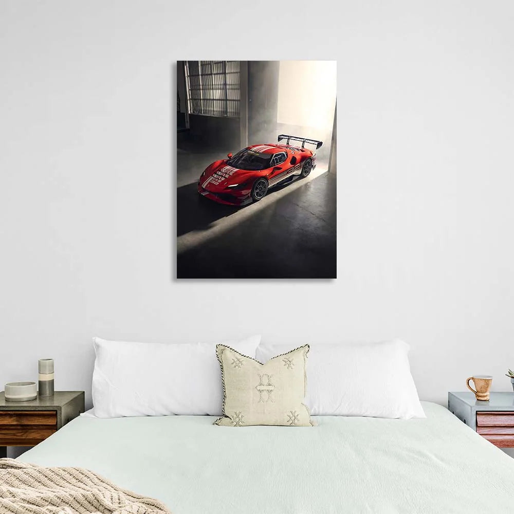 Ferrari 296 Challenge Leinwand-Kunstdruck