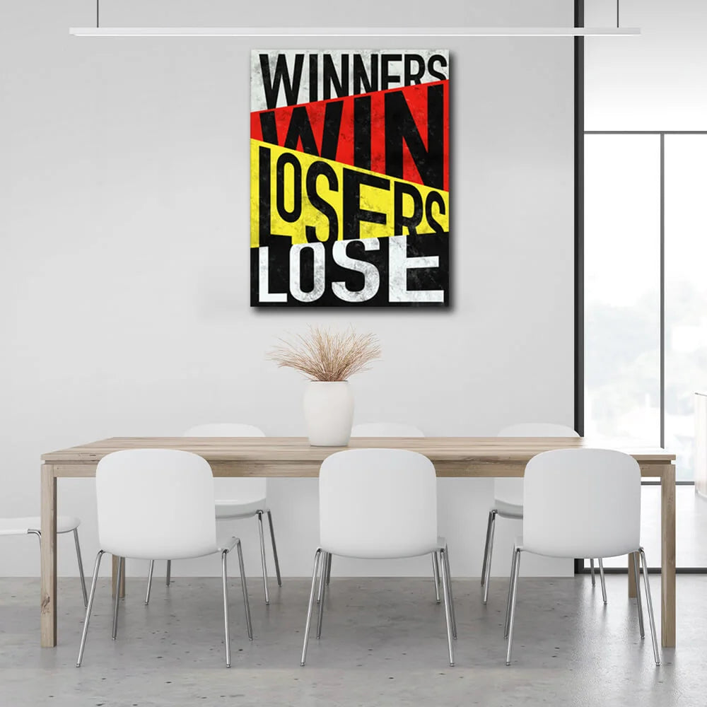 Zur Motivation Gewinner gewinnen motivierender Leinwand-Kunstdruck