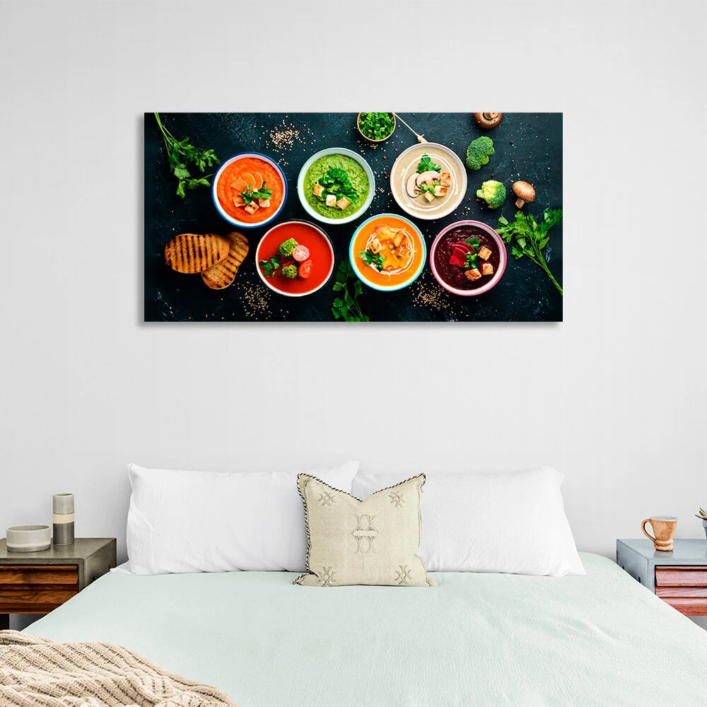 Für die Küche Cremesuppen Leinwandbild Wandbild Küche