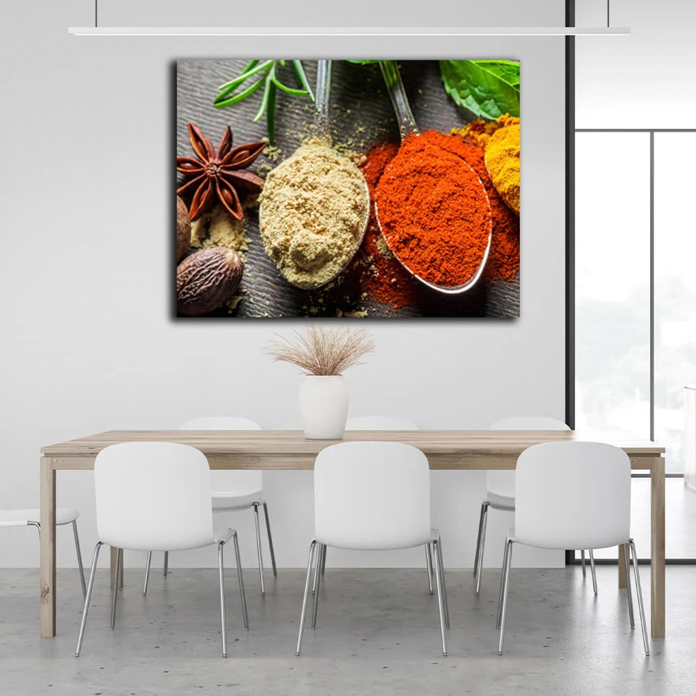 Für die Küche Anis Gewürze Leinwand Wand Kunstdruck