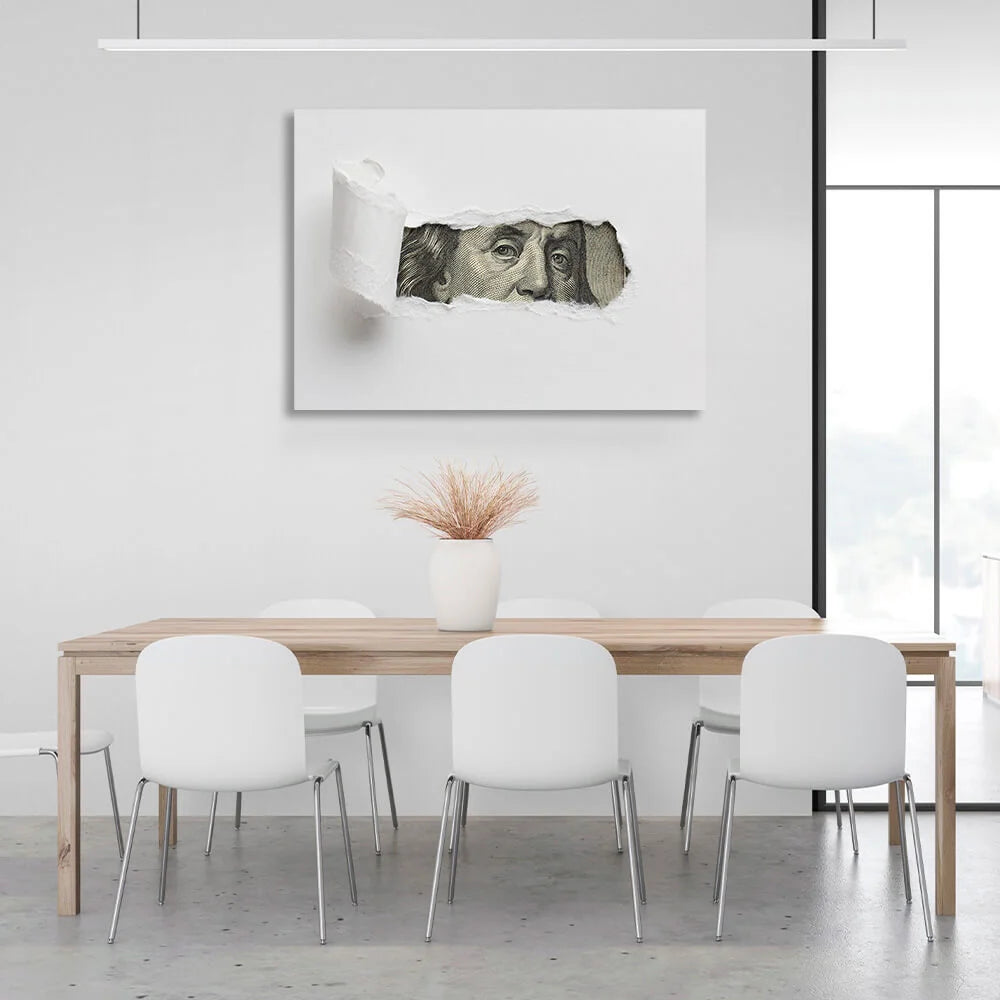 Franklin's eyes Inspirational Canvas Wall Art Print