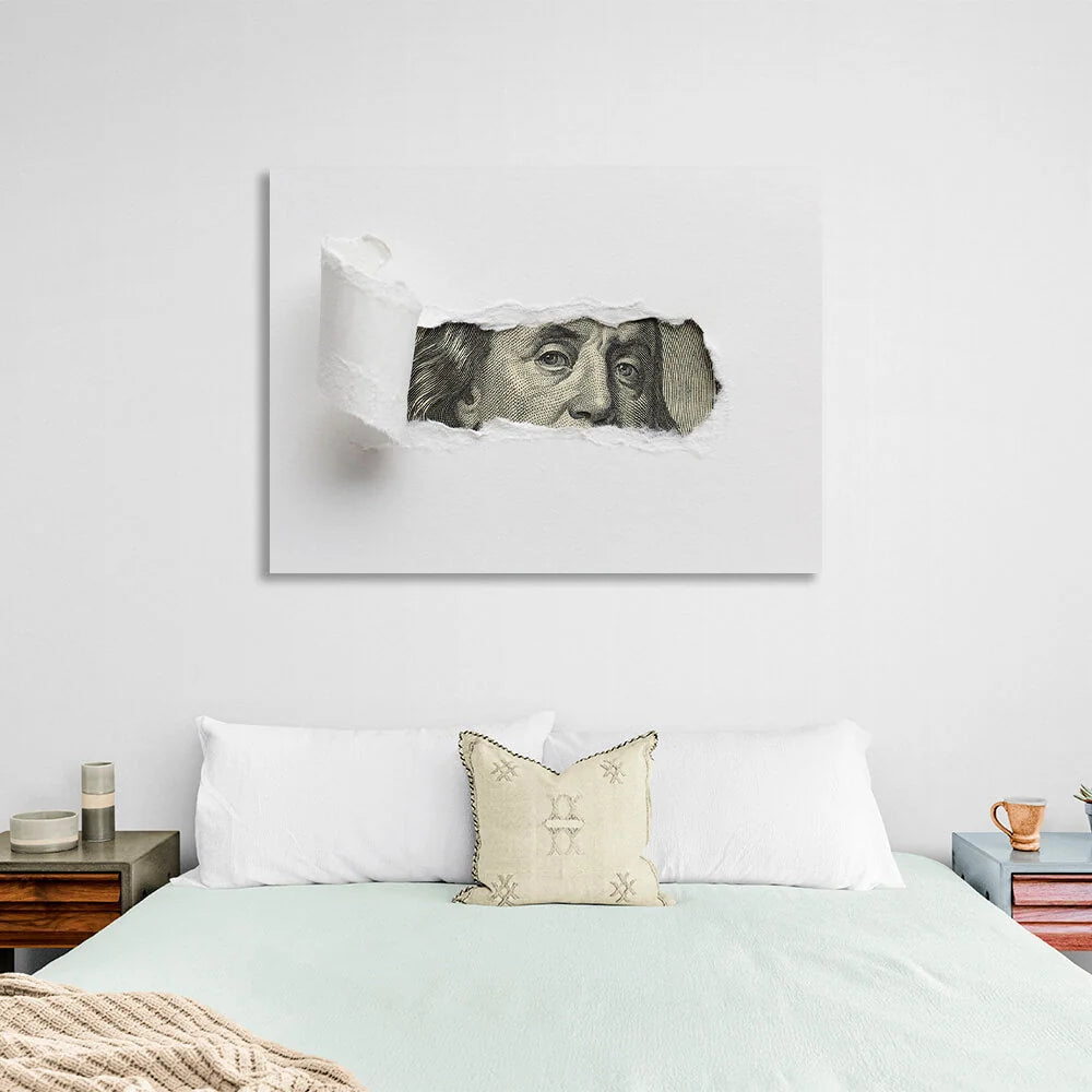 Franklin's eyes Inspirational Canvas Wall Art Print