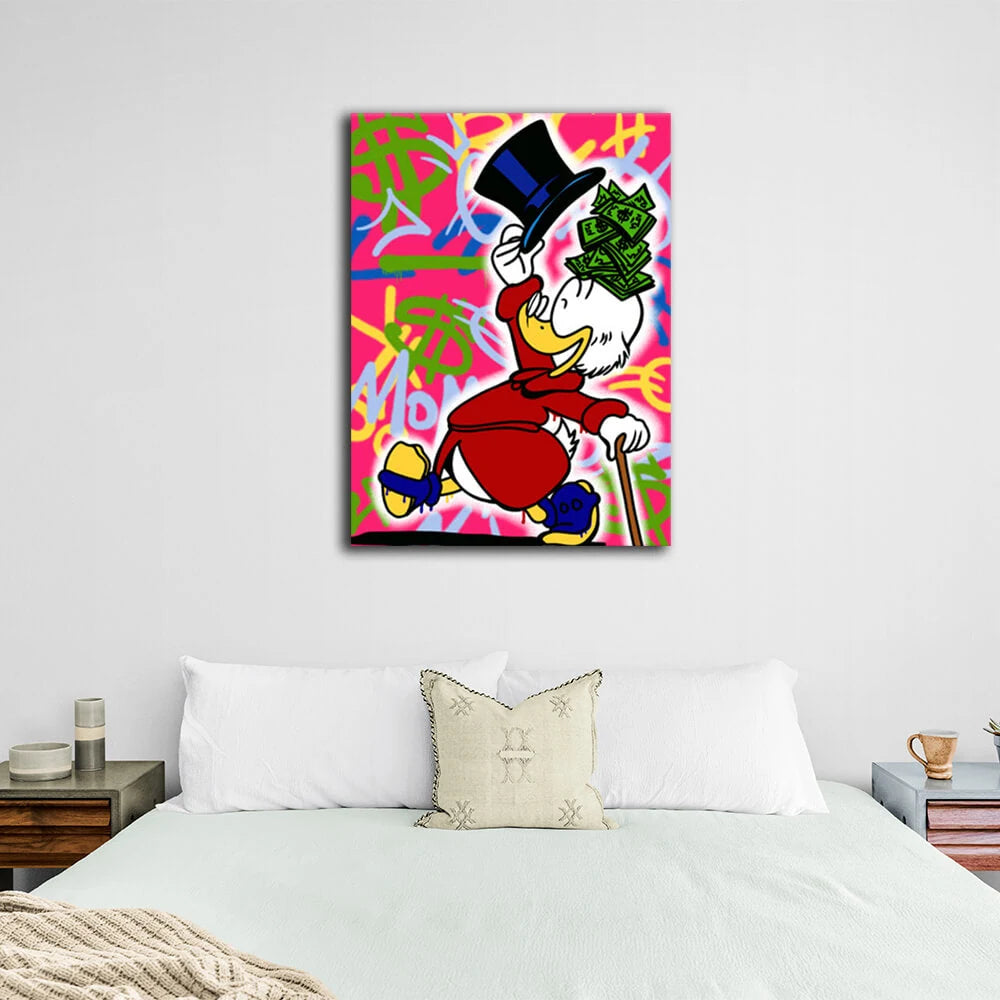 Inspirierender Kunstdruck auf Leinwand „Happy Scrooge“