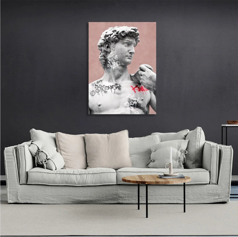 Interior statue Canvas Wall Art Print