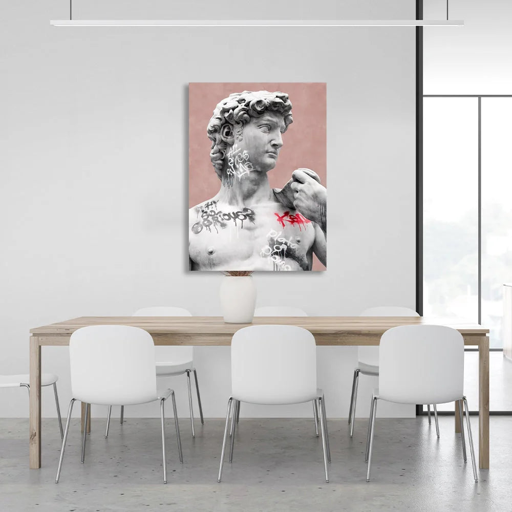 Interior statue Canvas Wall Art Print