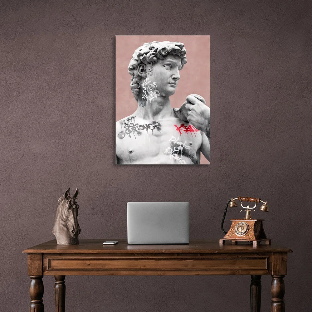 Interior statue Canvas Wall Art Print