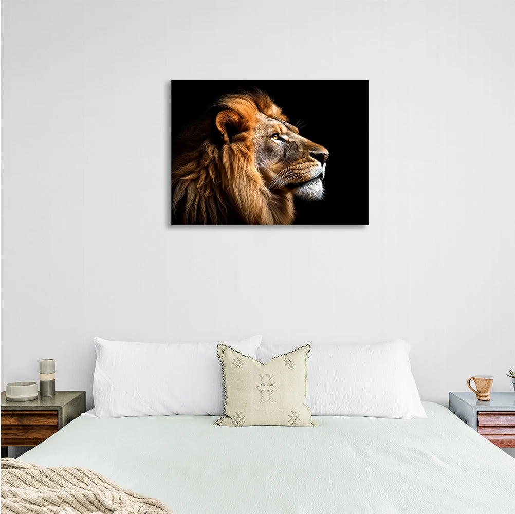 Kunstdruck auf Leinwand mit Löwe