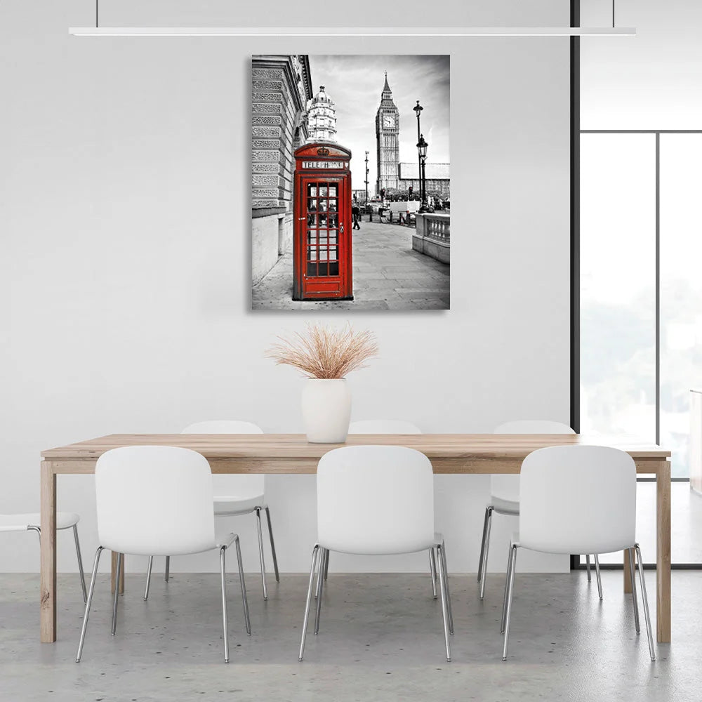 Leinwandbild „London mit der roten Telefonzelle“