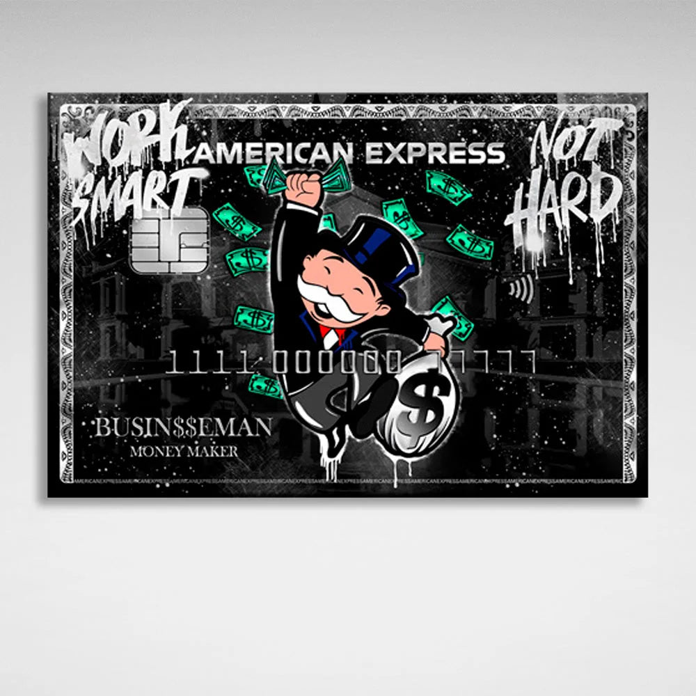 Geldkartenmonopol Inspirierender Leinwand-Kunstdruck