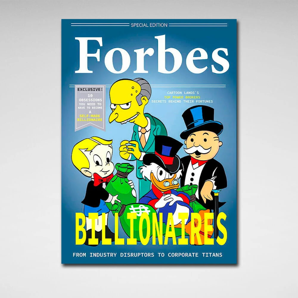 Monopoly Scrooge Billionaires Inspirational Canvas Wall Art Print