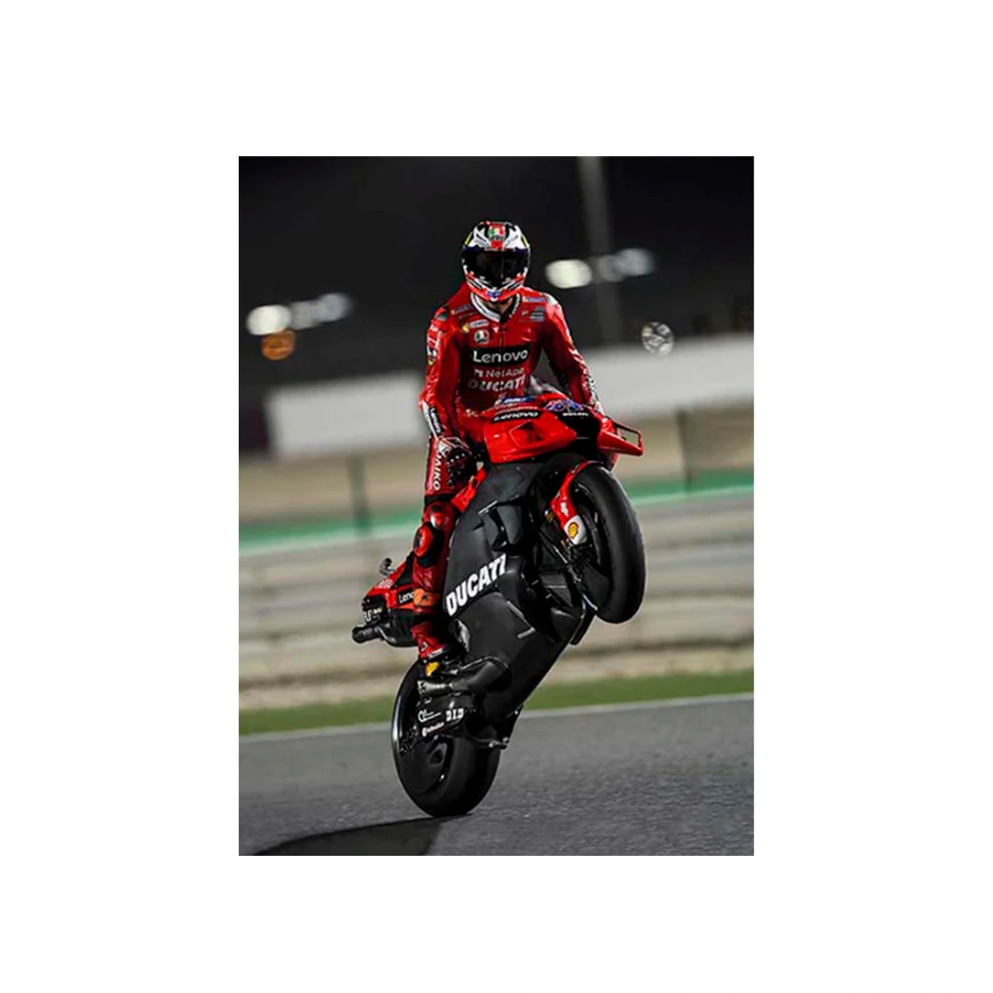 Motorcyclist Francesco Bagnaya Canvas Wall Art Print