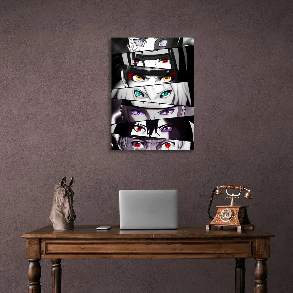 Naruto anime character eyes Canvas Wall Art Print