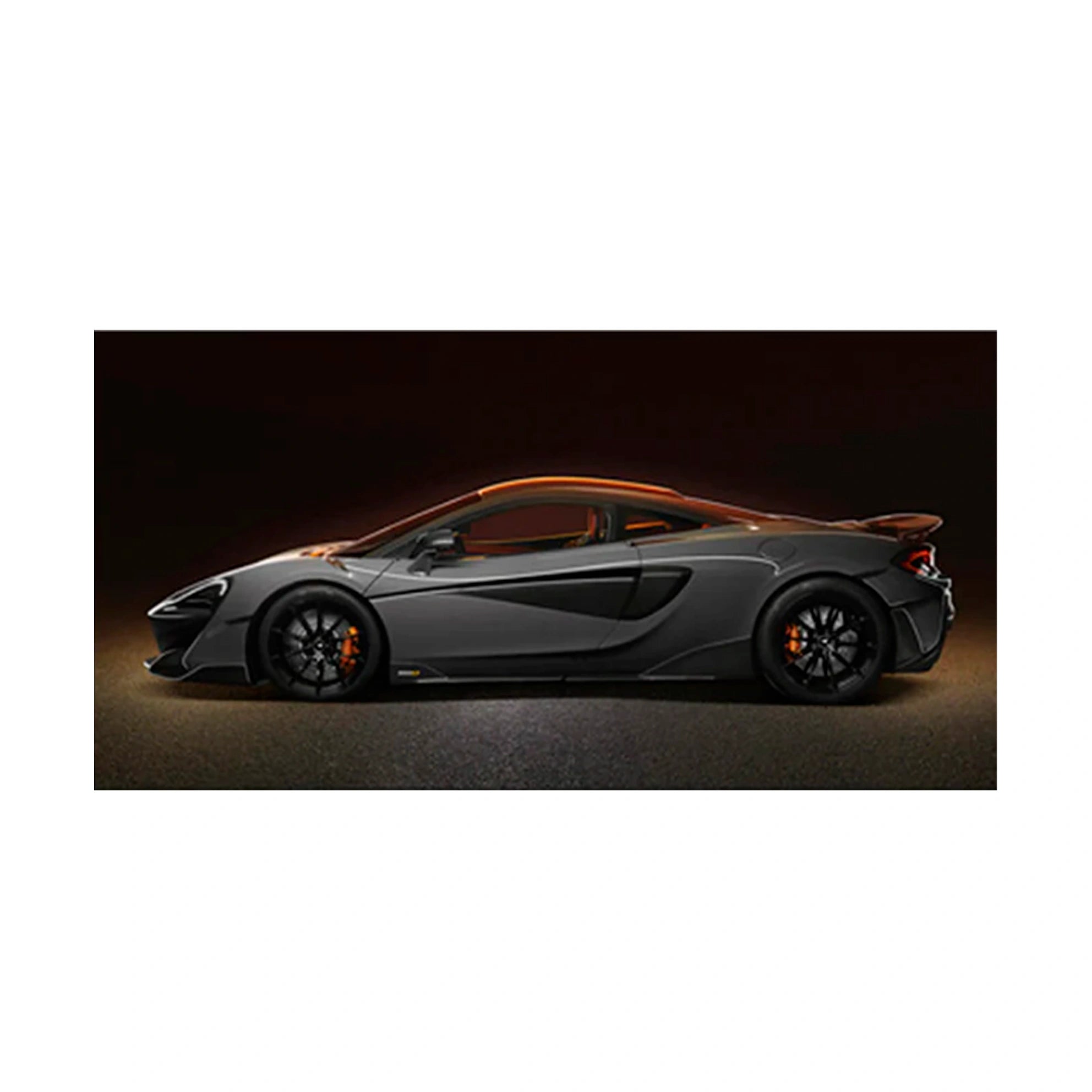 Painted car on black background Canvas Wall Art Print