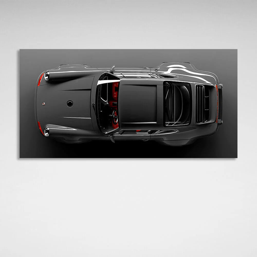 Leinwandbild „Porsche-Draufsicht“