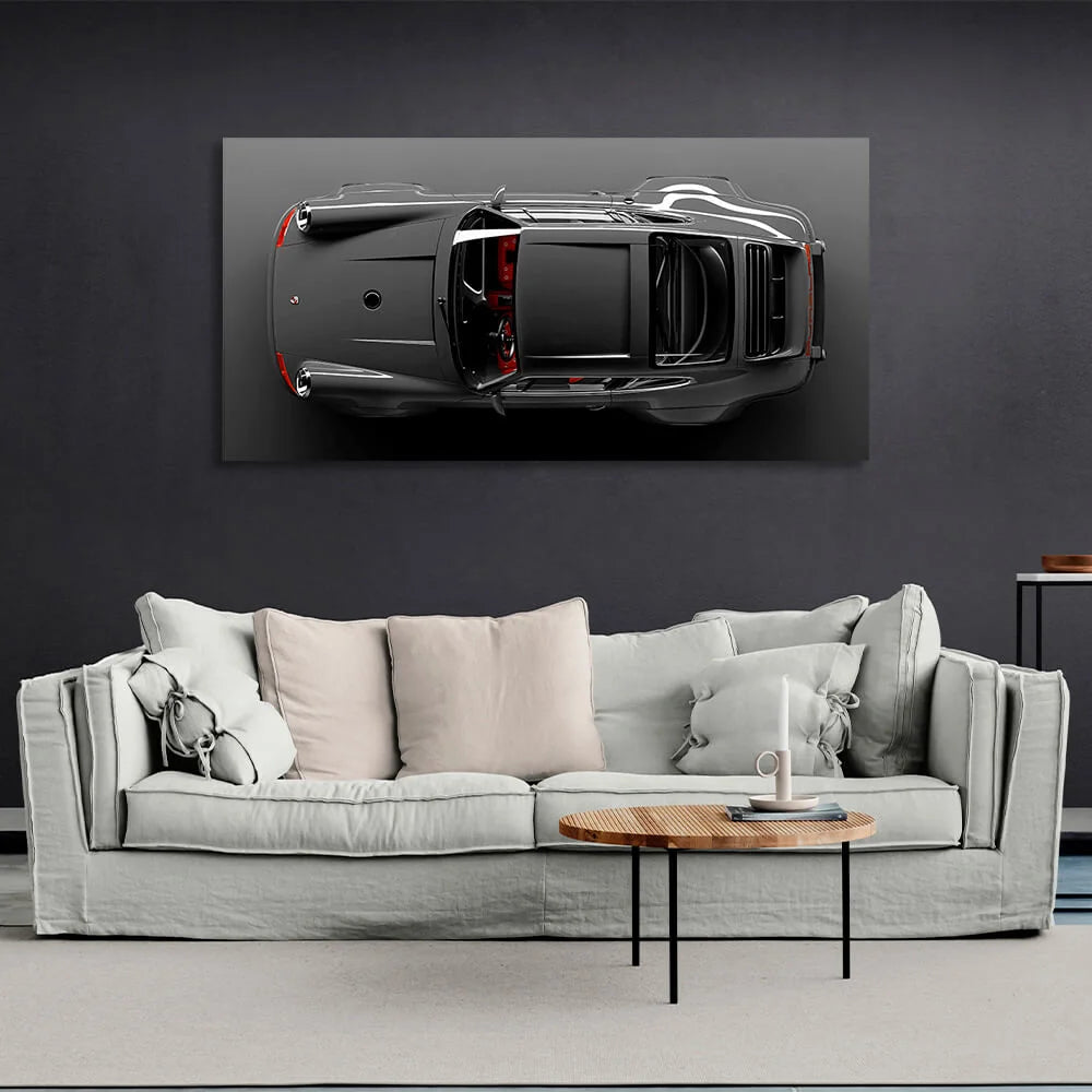 Leinwandbild „Porsche-Draufsicht“