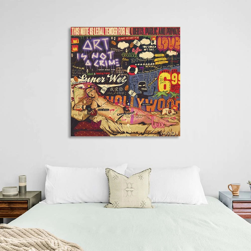 Pop-Art-Druck „Venus und Tizian“ auf Leinwand